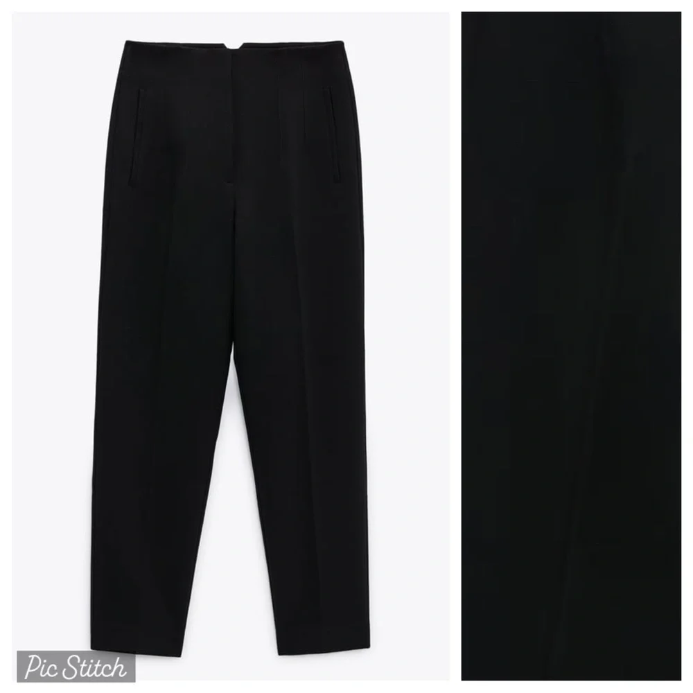 NWT. Zara Black High Waisted Pants. Size S. - Picture 9 of 11
